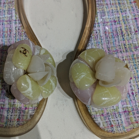 Chanel Clear Multicolor Jelly Camellia Sandals - Picture 2 of 6